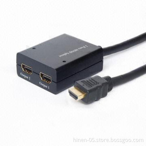 HDMI Splitter, 1x2, Pigtail Type, Supports Highest Video Resolution 1080p